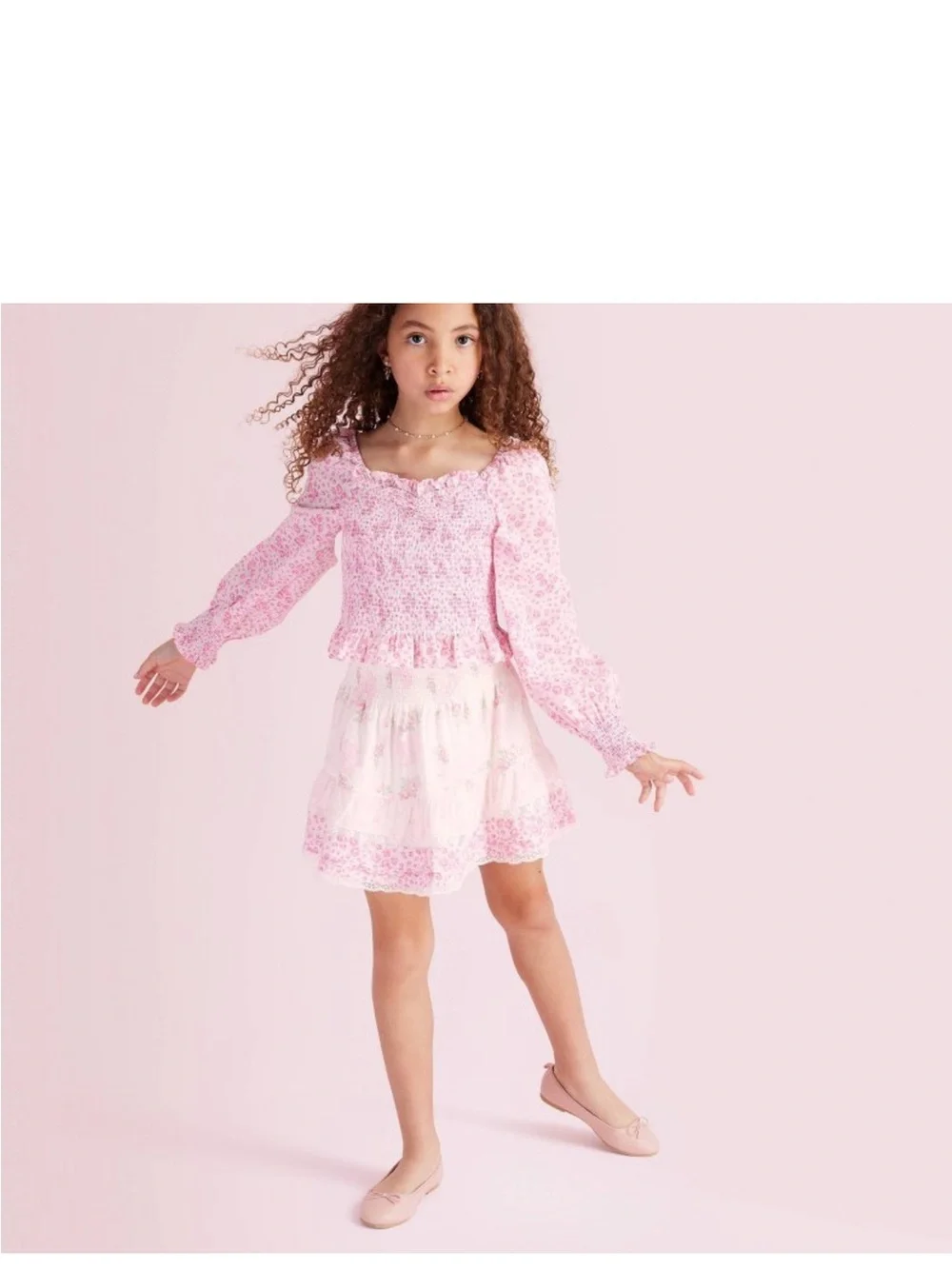 Matching Set! LoveShackFancy Roseheart Top w/ Clara Blooming Bows Skirt- 8 NWT